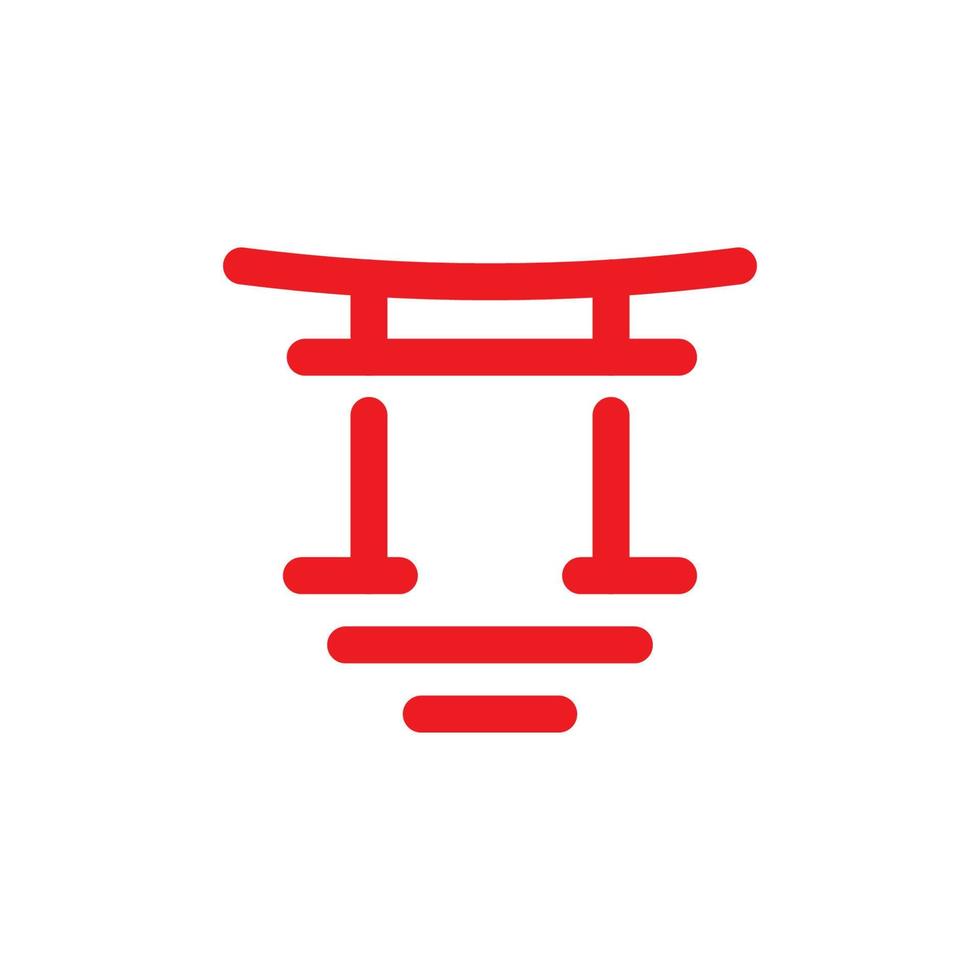 poort japan vector pictogram ontwerp illustratie