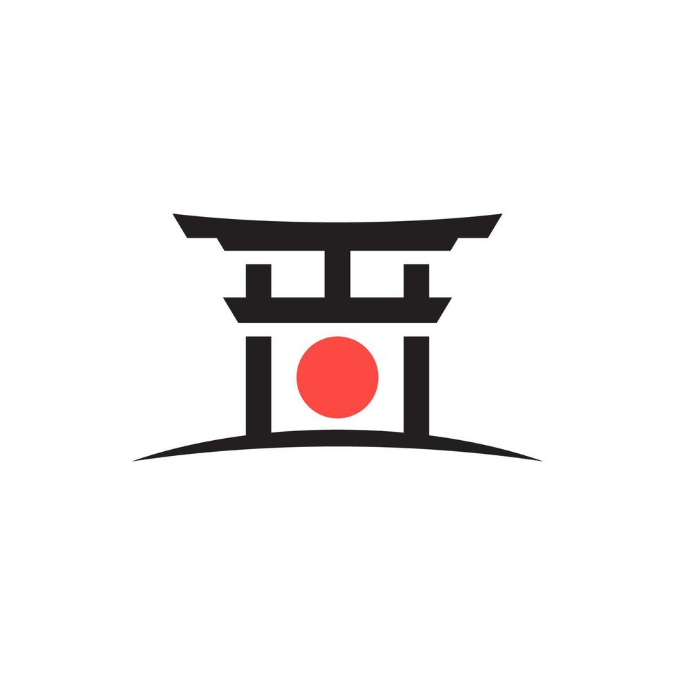 poort japan vector pictogram ontwerp illustratie