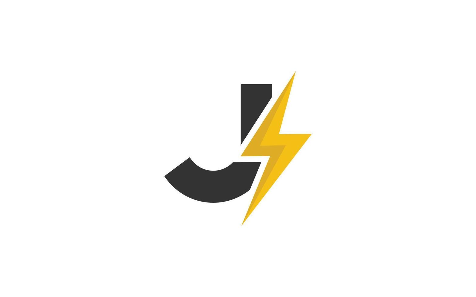 j logo energie vector voor identiteit bedrijf. eerste brief donder sjabloon vector illustratie voor uw merk.