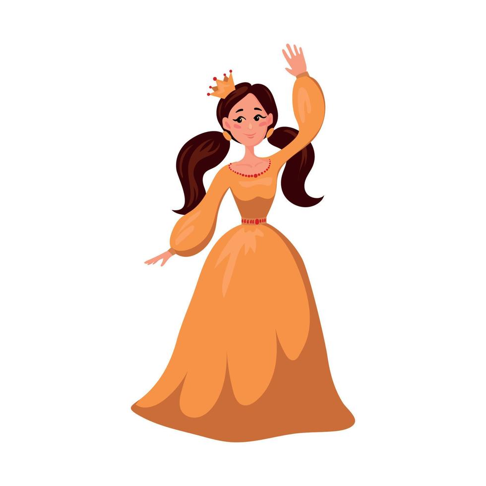 vector illustrator van tekenfilm prinsessen