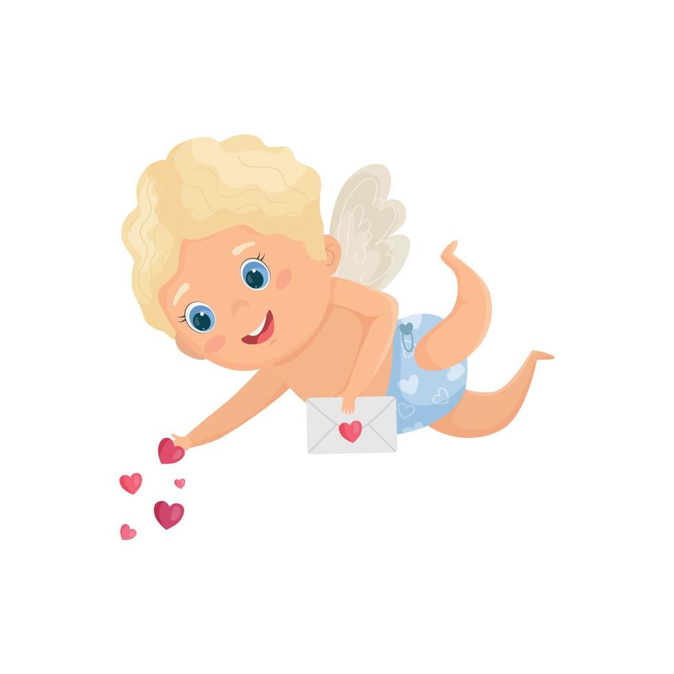 illustratie met tekenfilm Cupido vector