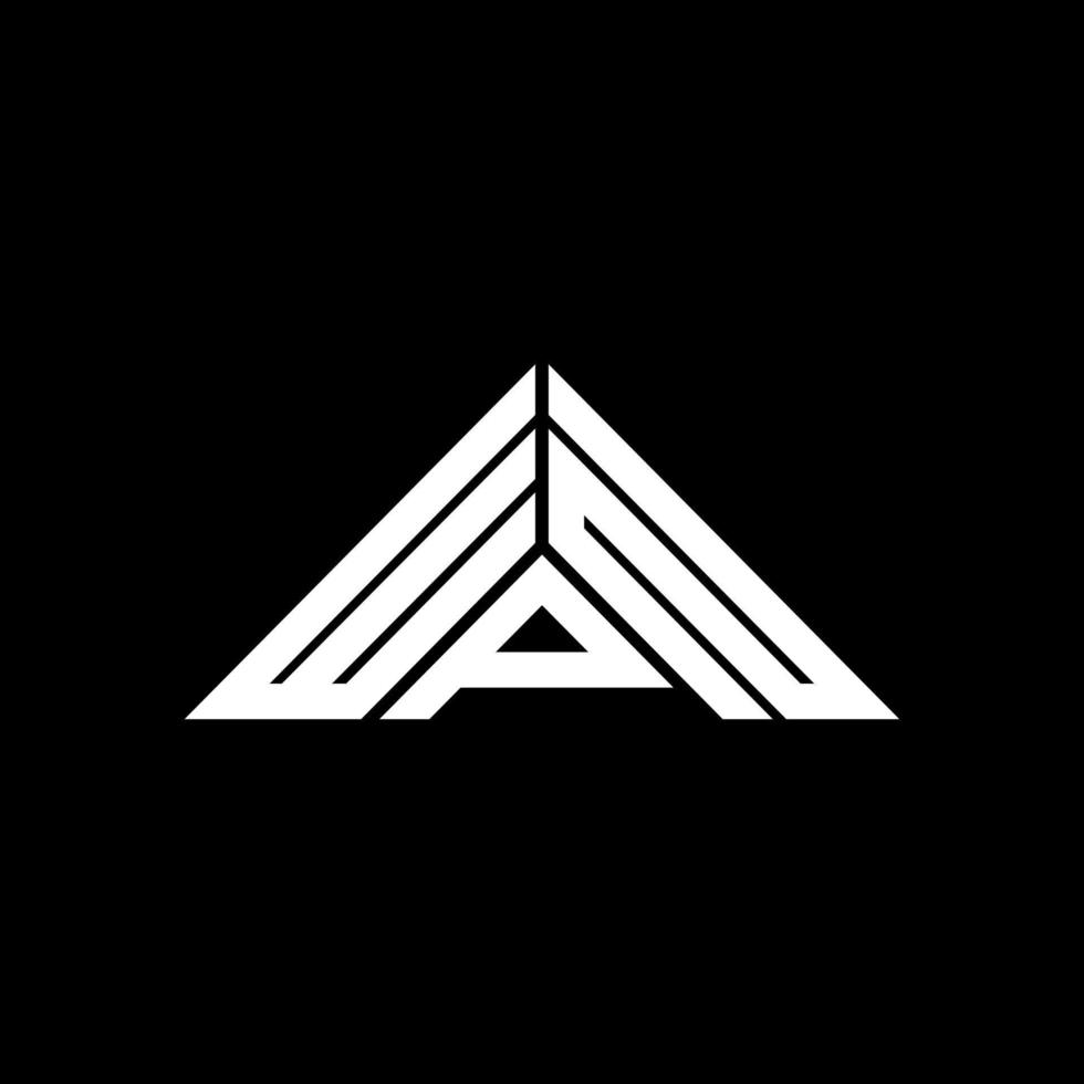 wpn brief logo creatief ontwerp met vector grafisch, wpn gemakkelijk en modern logo in driehoek vorm geven aan.