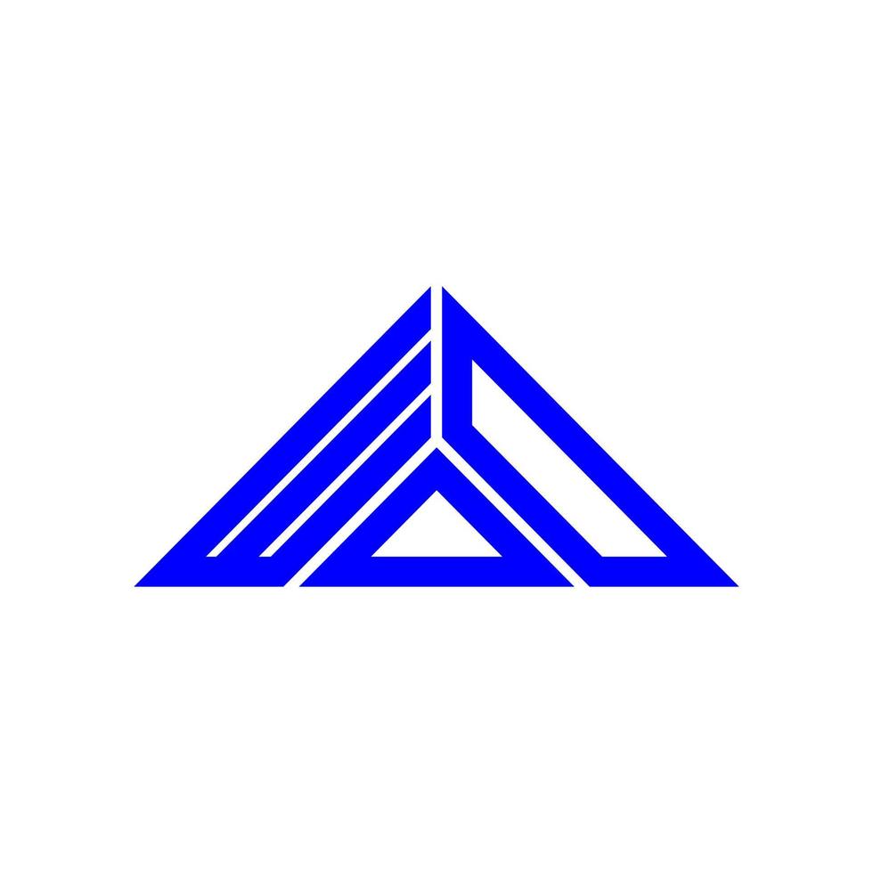 wdd brief logo creatief ontwerp met vector grafisch, wdd gemakkelijk en modern logo in driehoek vorm geven aan.