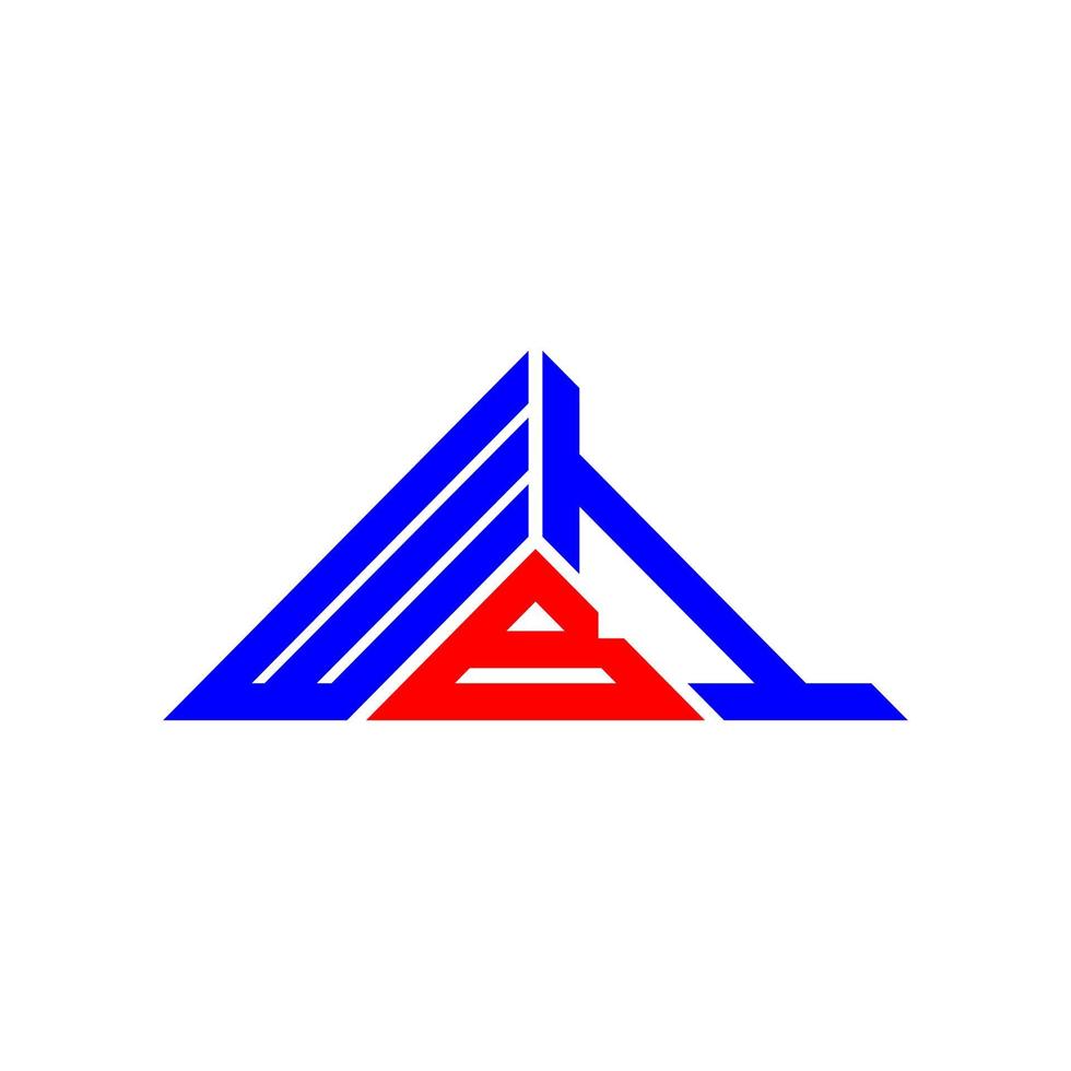 wbi brief logo creatief ontwerp met vector grafisch, wbi gemakkelijk en modern logo in driehoek vorm geven aan.