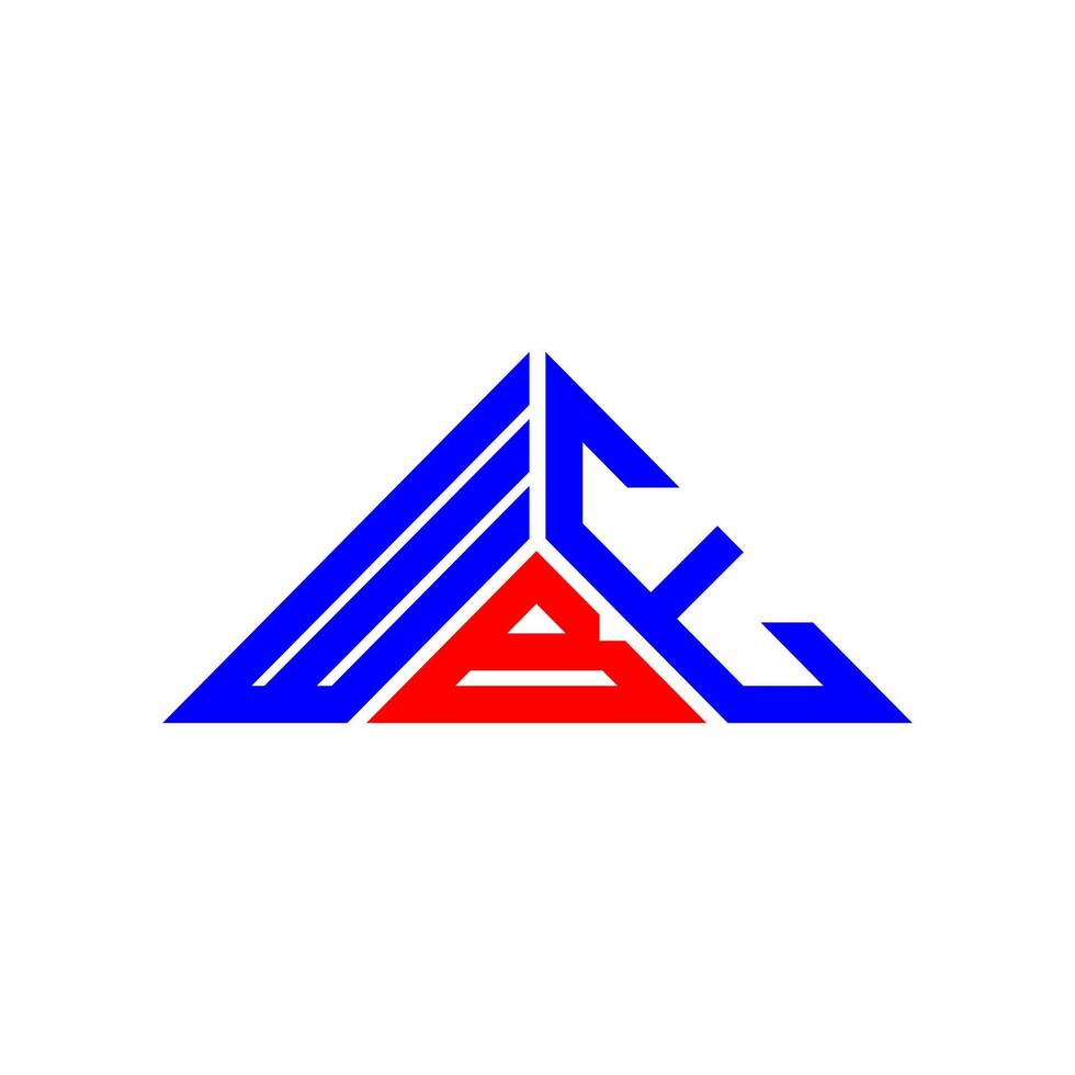 wbe brief logo creatief ontwerp met vector grafisch, wbe gemakkelijk en modern logo in driehoek vorm geven aan.