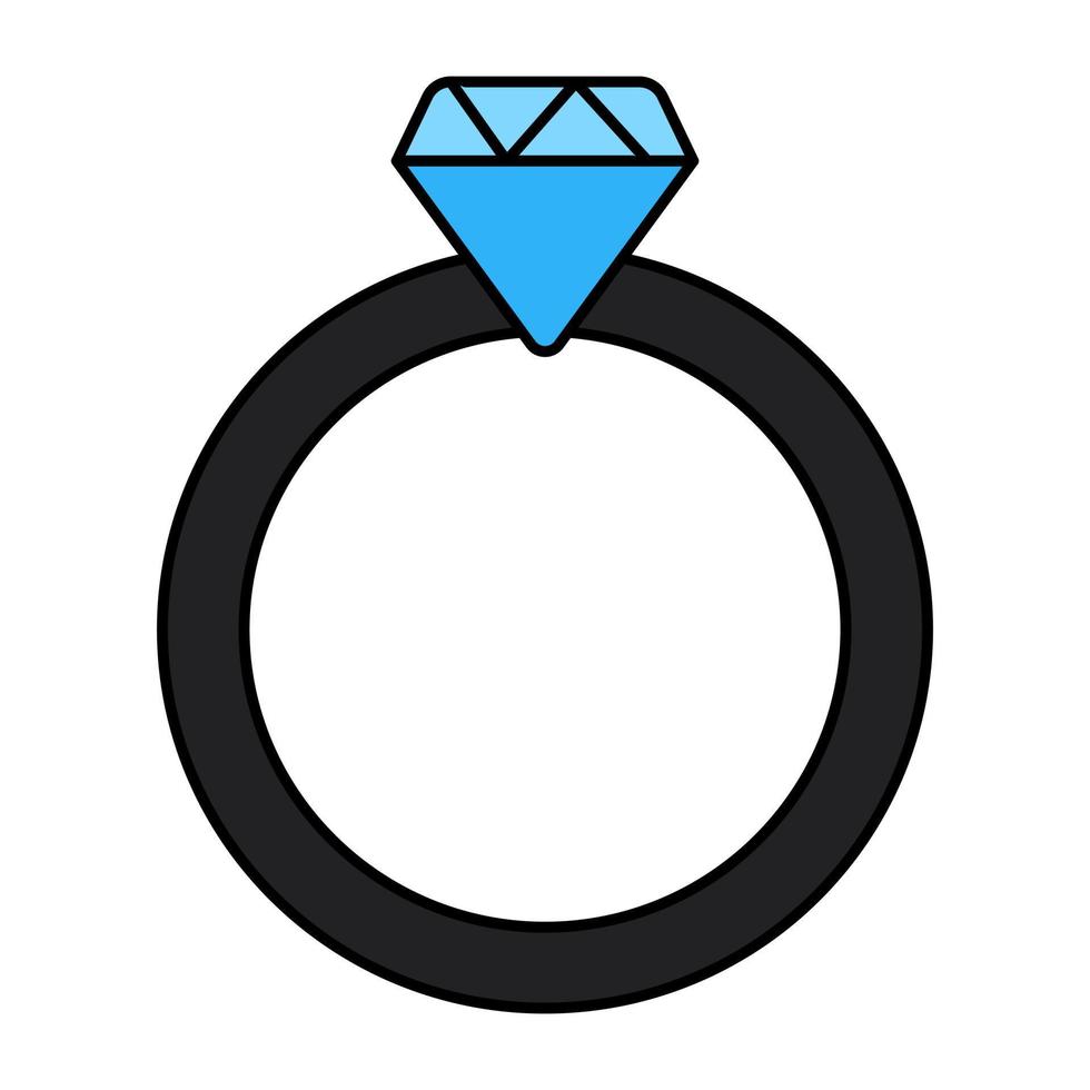 premie downloaden icoon van diamant ring vector