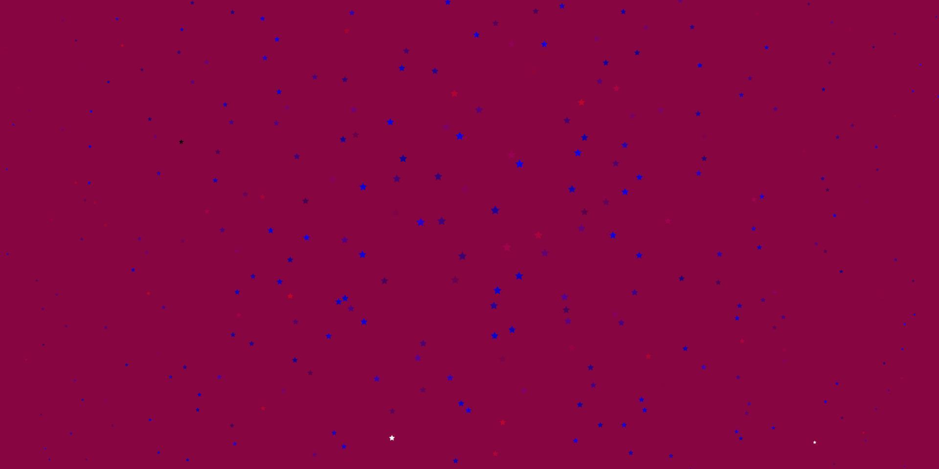 donkerblauw, rood vectormalplaatje met neonsterren. vector