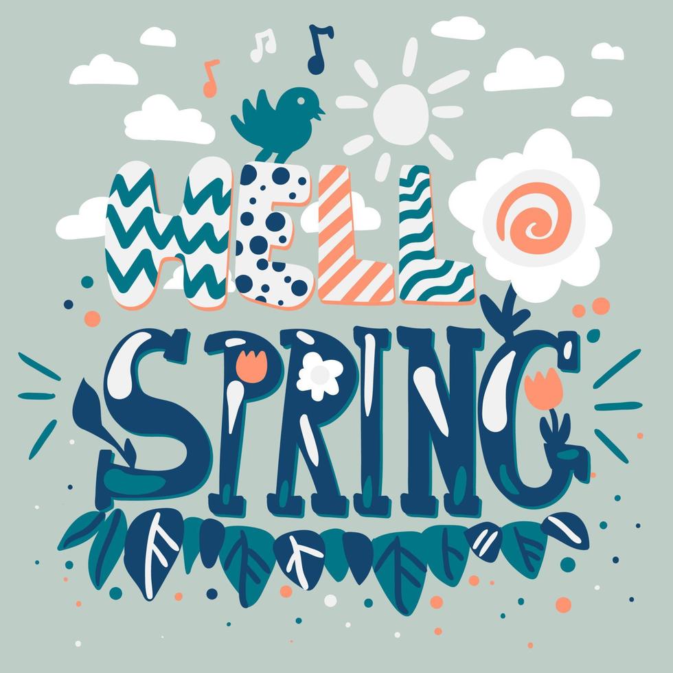 hallo lente belettering vector