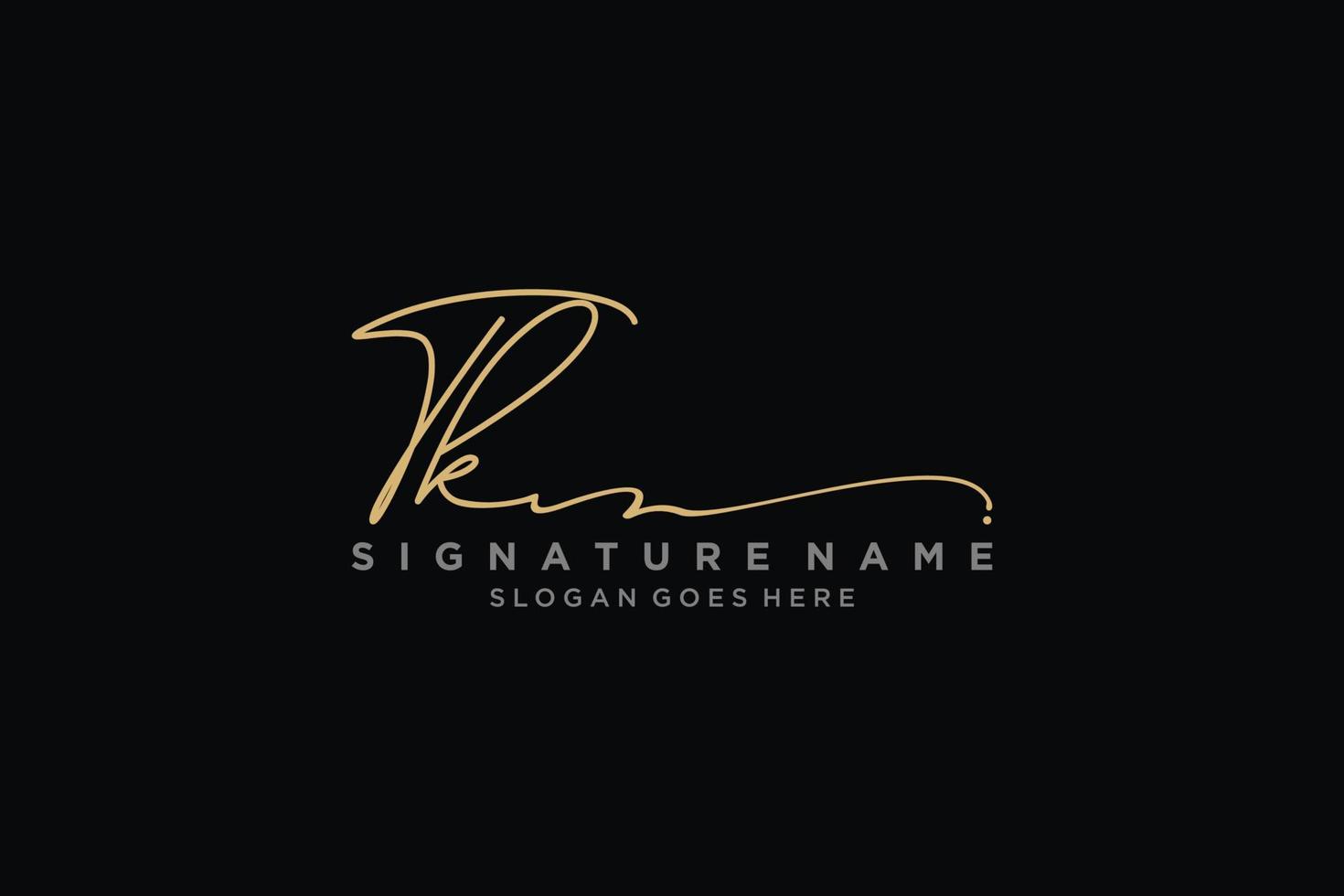 eerste tk brief handtekening logo sjabloon elegant ontwerp logo teken symbool sjabloon vector icoon