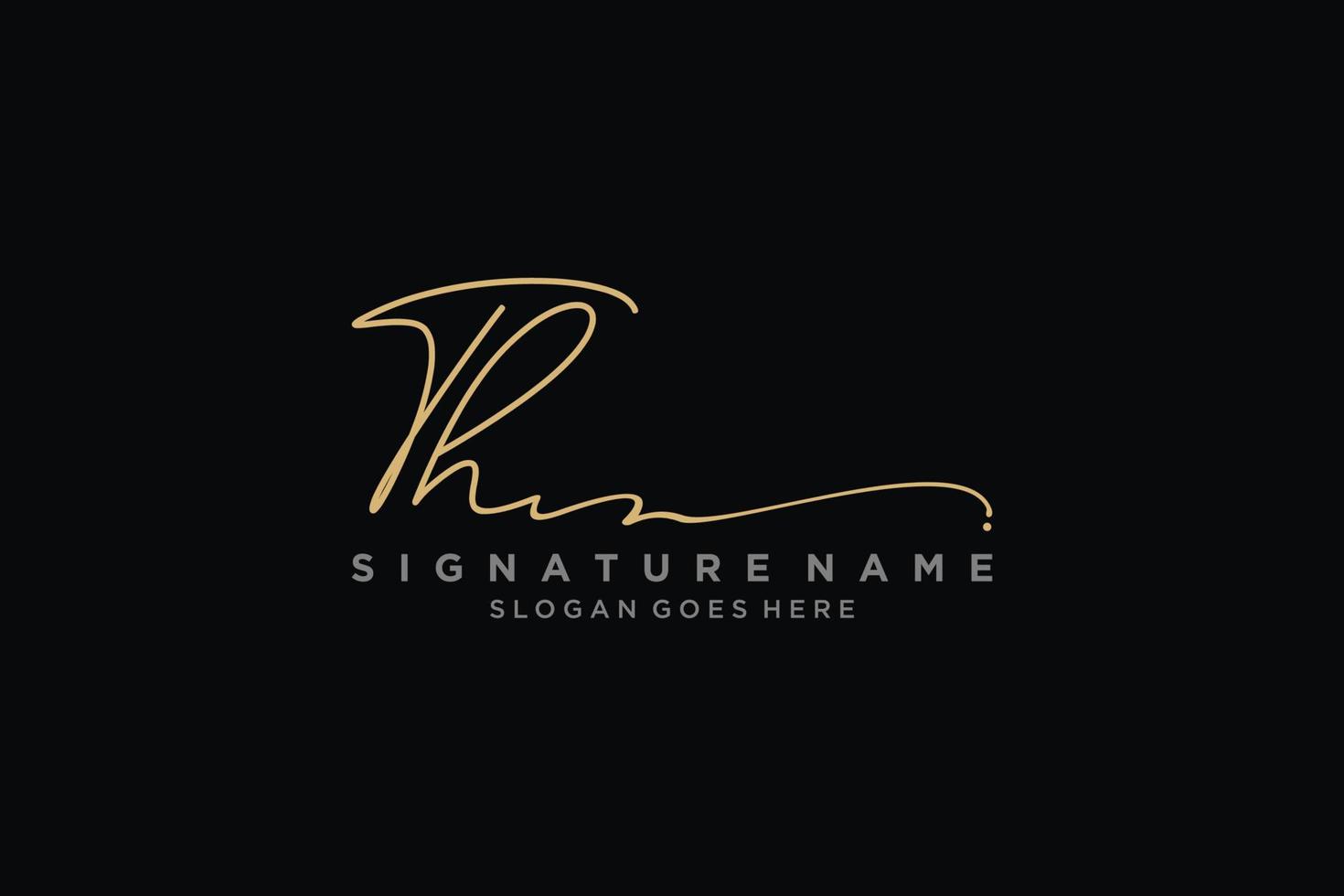 eerste th brief handtekening logo sjabloon elegant ontwerp logo teken symbool sjabloon vector icoon