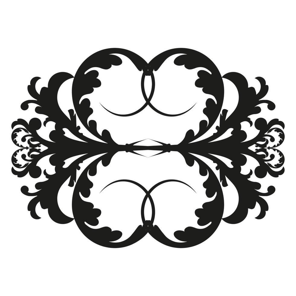 vector damast vintage barokke scroll ornament swirl. Victoriaanse monogram heraldische schild werveling. retro bloemen blad patroon grens gebladerte antieke acanthus kalligrafie gegraveerde tatoeage. naadloos patroon