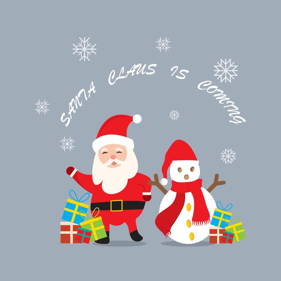 de kerstman claus logo en vector illustratie ontwerp