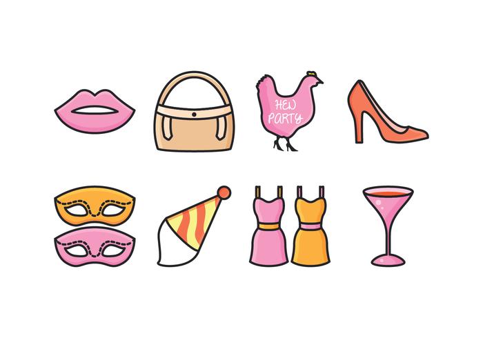 Gratis Hen Party Pictogrammen vector