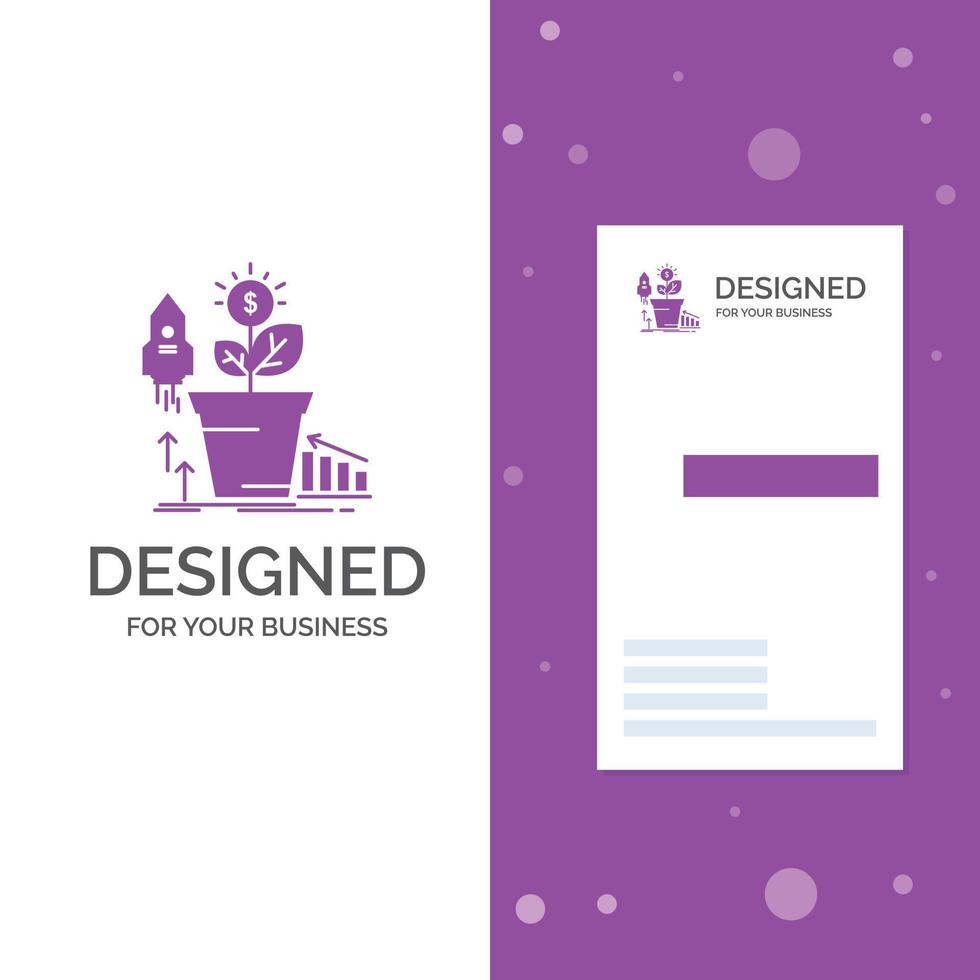 bedrijf logo voor financiën. financieel. groei. geld. winst. verticaal Purper bedrijf .bezoeken kaart sjabloon. creatief achtergrond vector illustratie