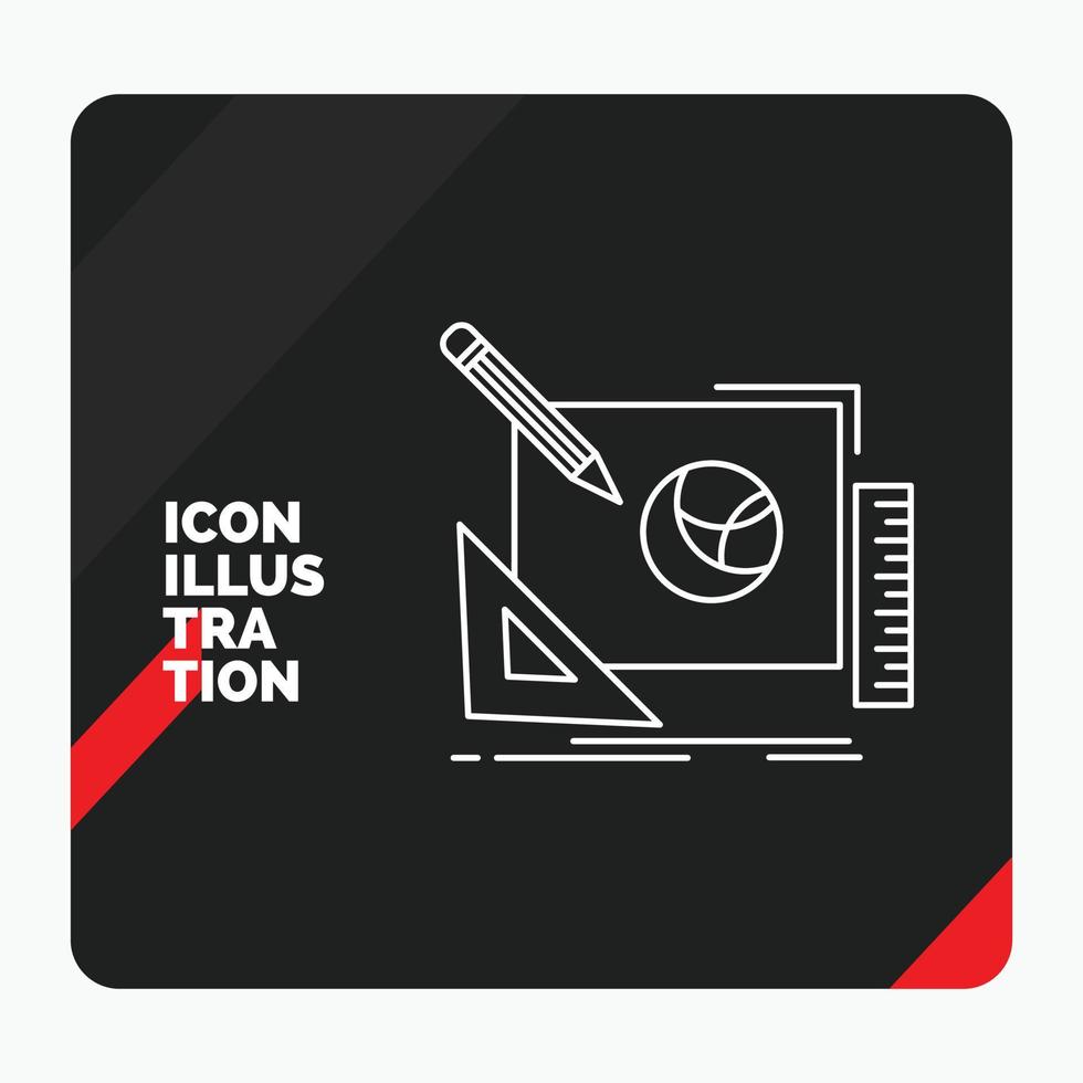 rood en zwart creatief presentatie achtergrond voor logo. ontwerp. creatief. idee. ontwerp werkwijze lijn icoon vector
