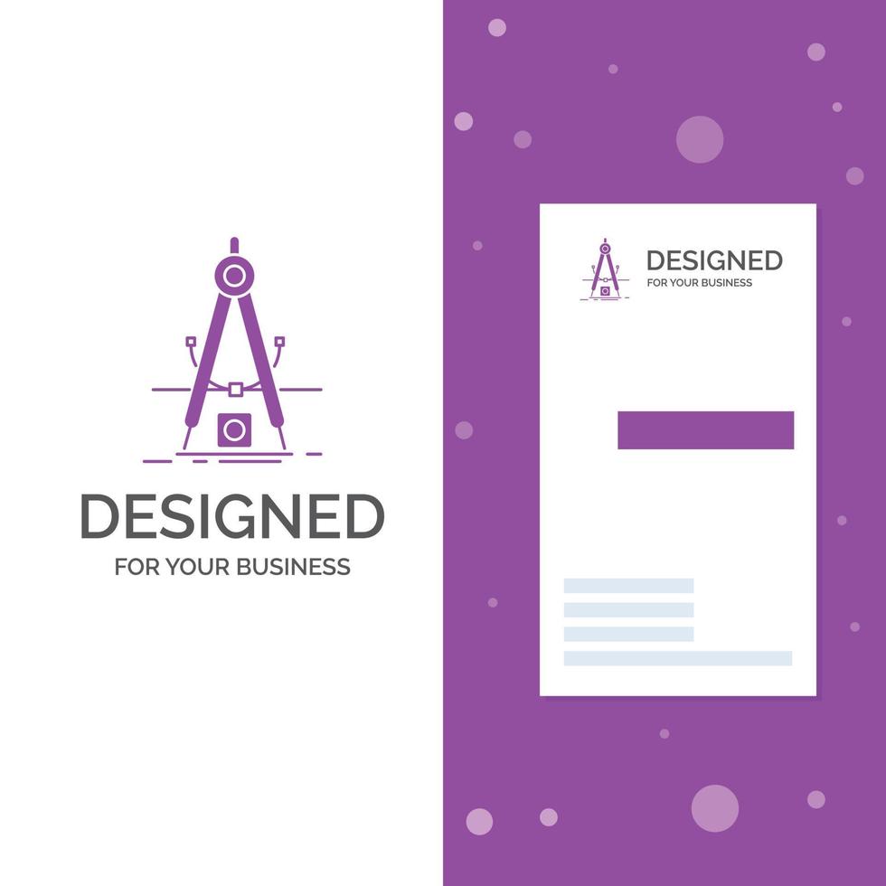 bedrijf logo voor ontwerp. meeteenheid. Product. verfijning. ontwikkeling. verticaal Purper bedrijf .bezoeken kaart sjabloon. creatief achtergrond vector illustratie