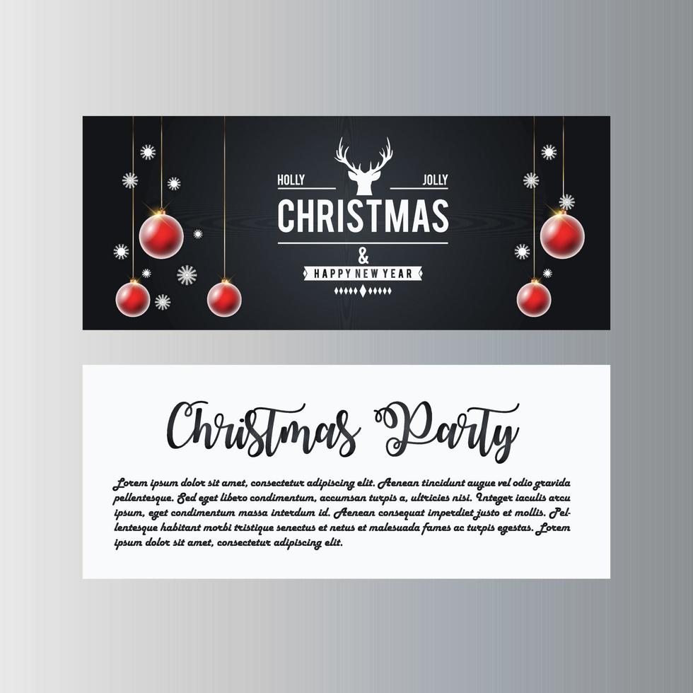 Kerstmis banier met elegant decoratie vector