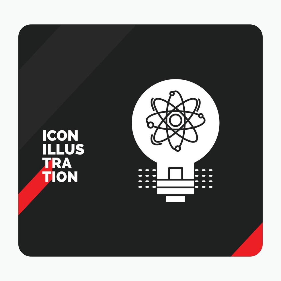 rood en zwart creatief presentatie achtergrond voor idee. innovatie. licht. oplossing. opstarten glyph icoon vector