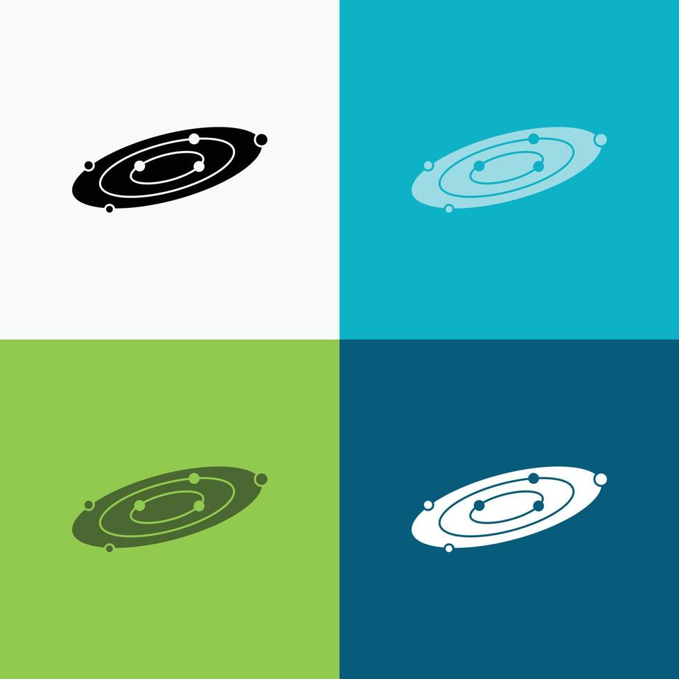 heelal. astronomie. planeten. systeem. universum icoon over- divers achtergrond. glyph stijl ontwerp. ontworpen voor web en app. eps 10 vector illustratie