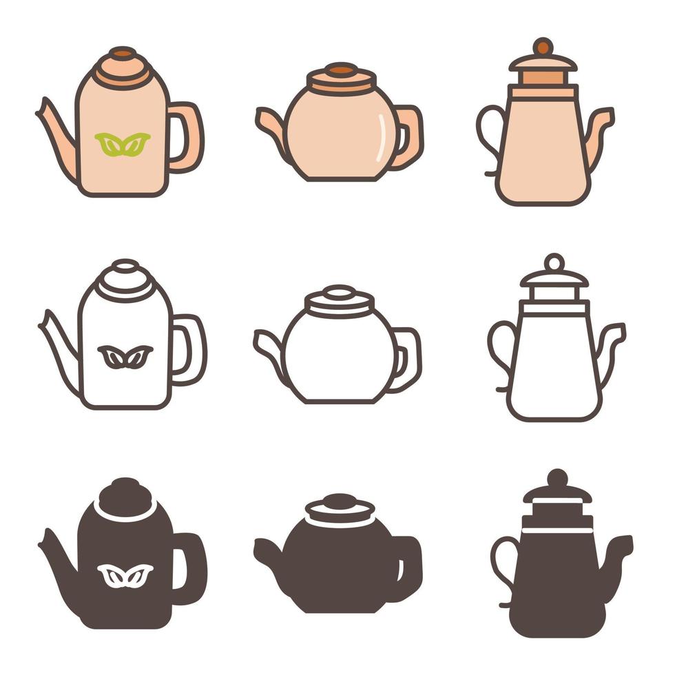 illustratie van thee pot icoon geïsoleerd Aan wit achtergrond vector