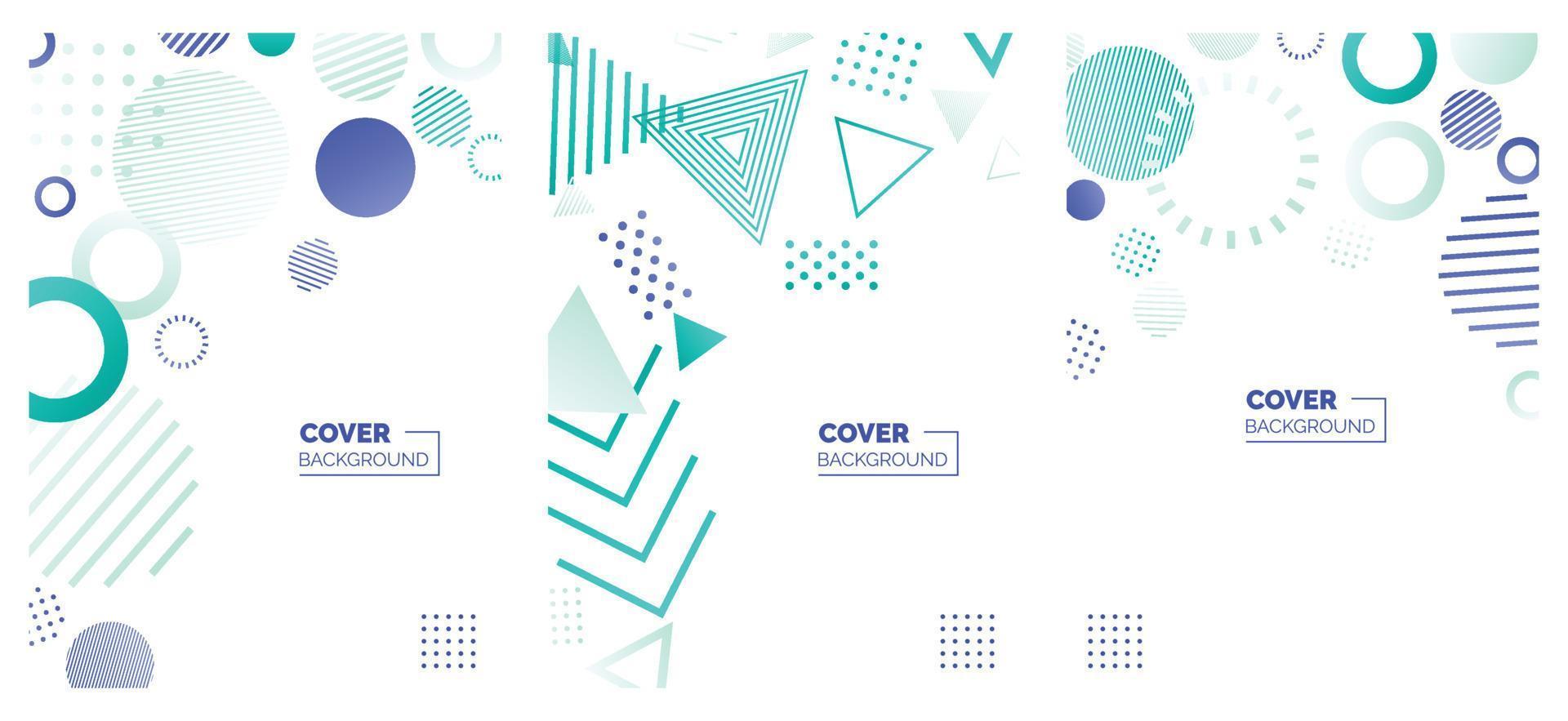 modern abstract covers set. minimaal covers ontwerp. kleurrijk meetkundig achtergrond. vector illustratie.