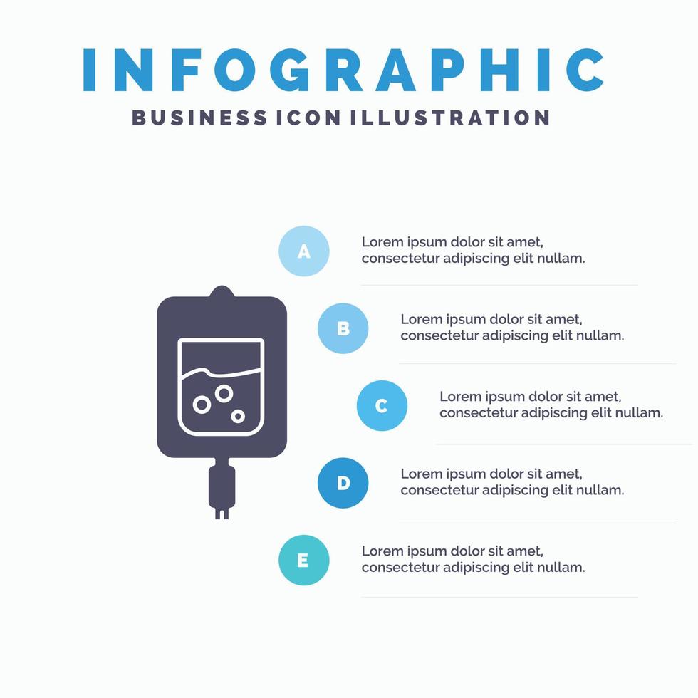 bloed. testen. suiker testen. monsters infographics sjabloon voor website en presentatie. glyph grijs icoon met blauw infographic stijl vector illustratie.