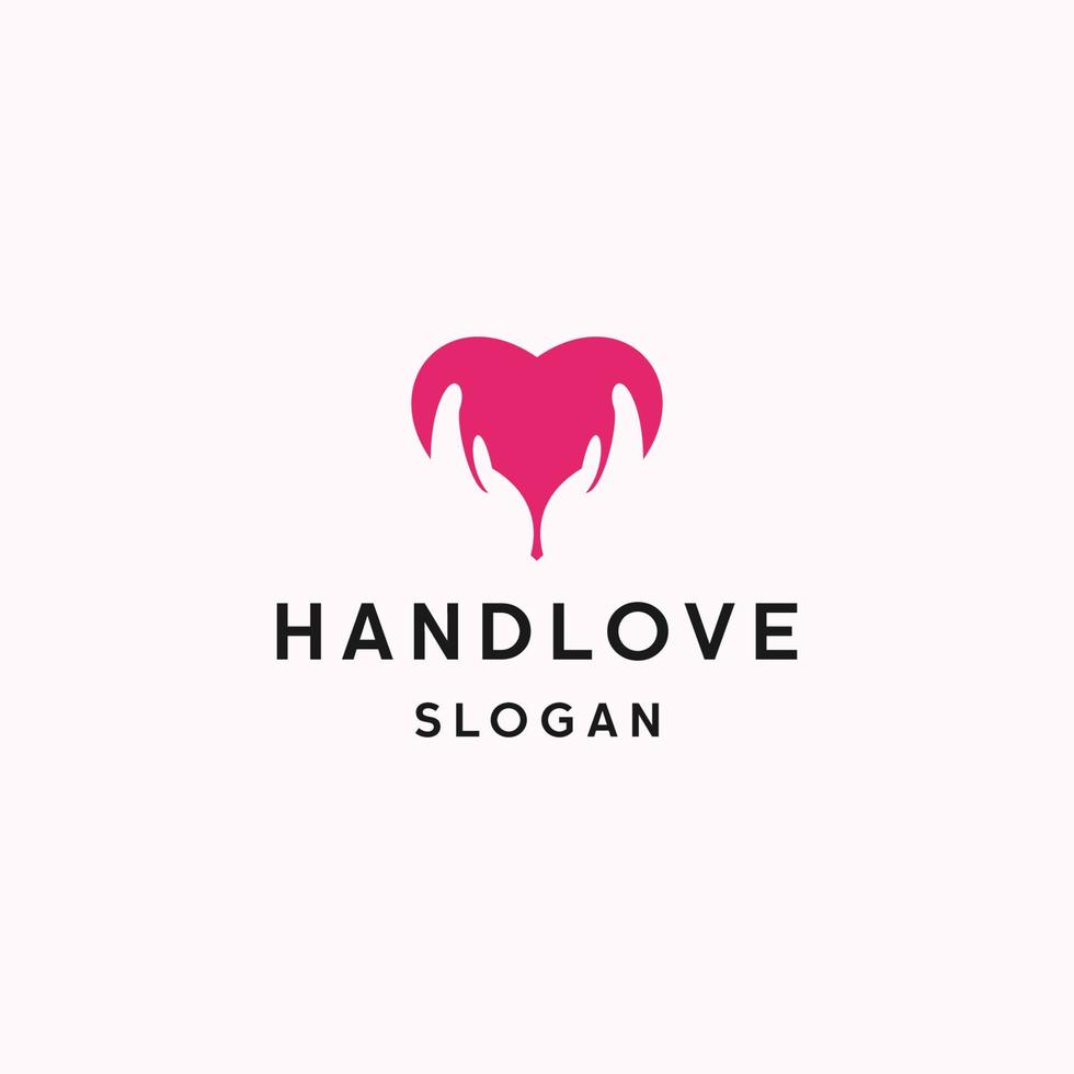 hand- liefde logo icoon vlak ontwerp sjabloon vector