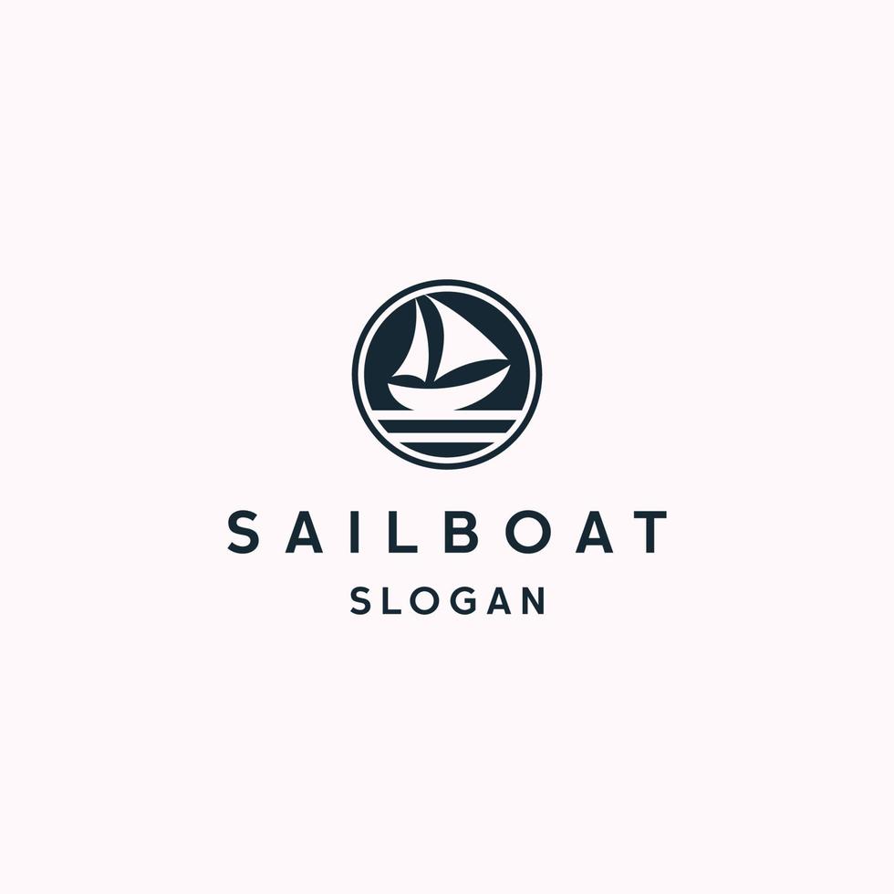 zeilboot logo pictogram ontwerp sjabloon vectorillustratie vector