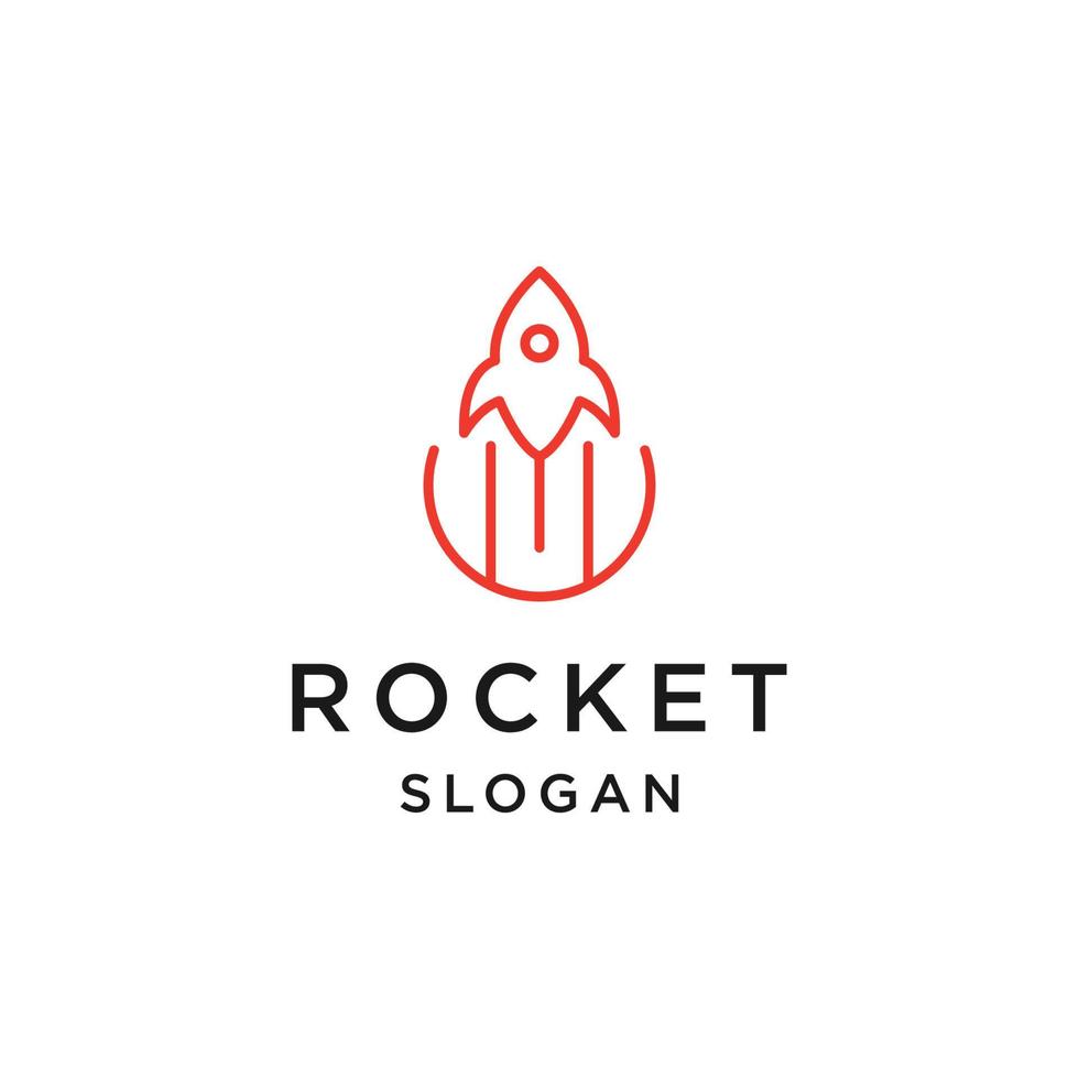 raket logo. gemakkelijk raket lijn icoon geïsoleerd Aan grijs achtergrond. bruikbaar voor bedrijf en technologie logo's. vector