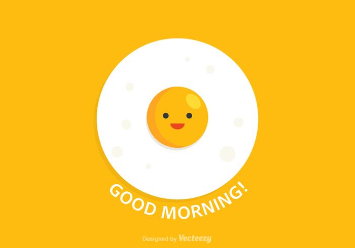 Gratis Goede Ochtend Egg Vector Card