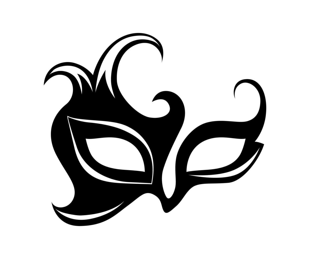 zwart carnaval masker vector