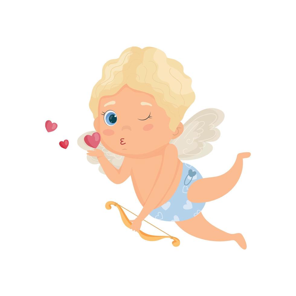 illustratie met tekenfilm Cupido vector