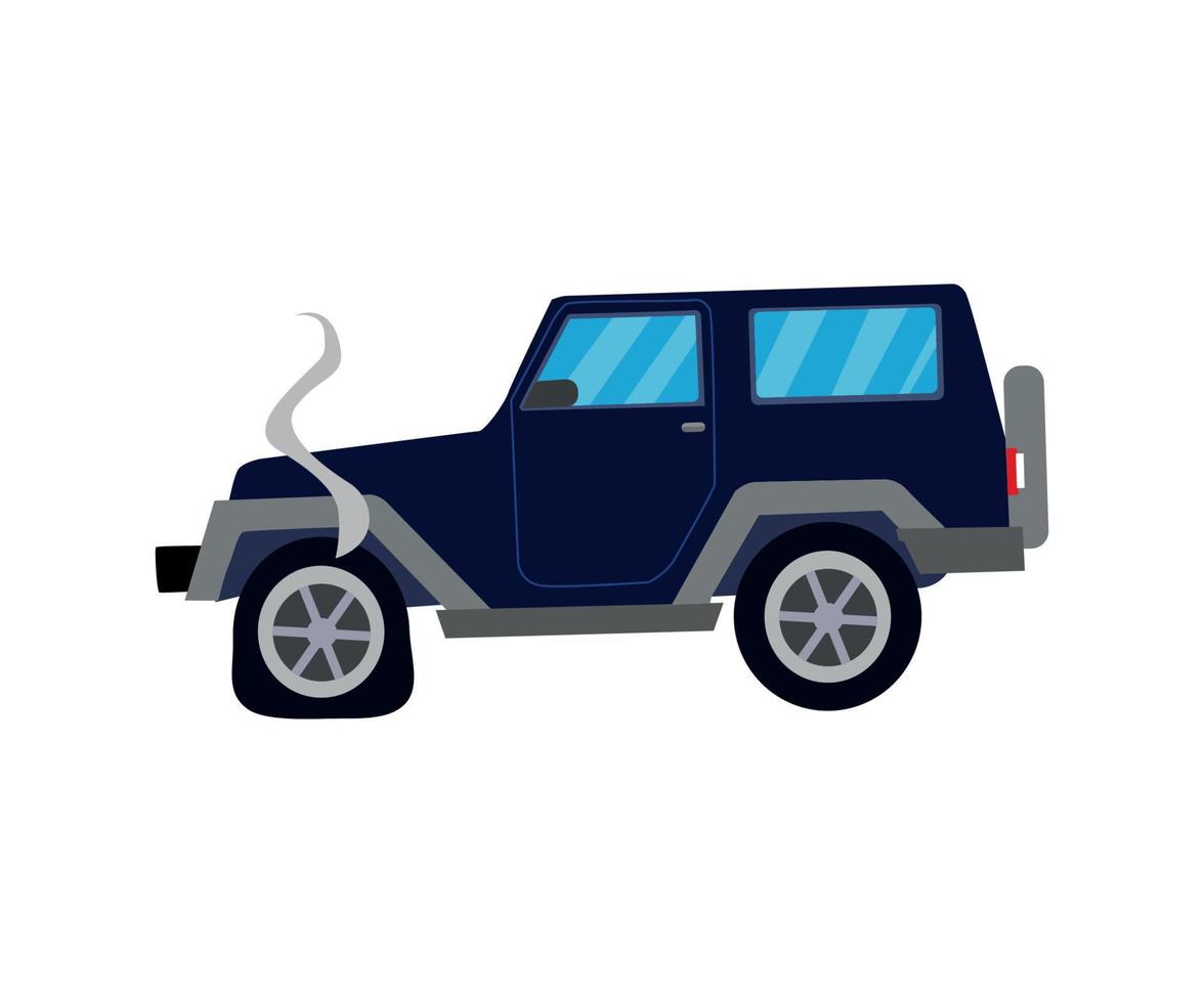 auto loopt vast illustratie vector