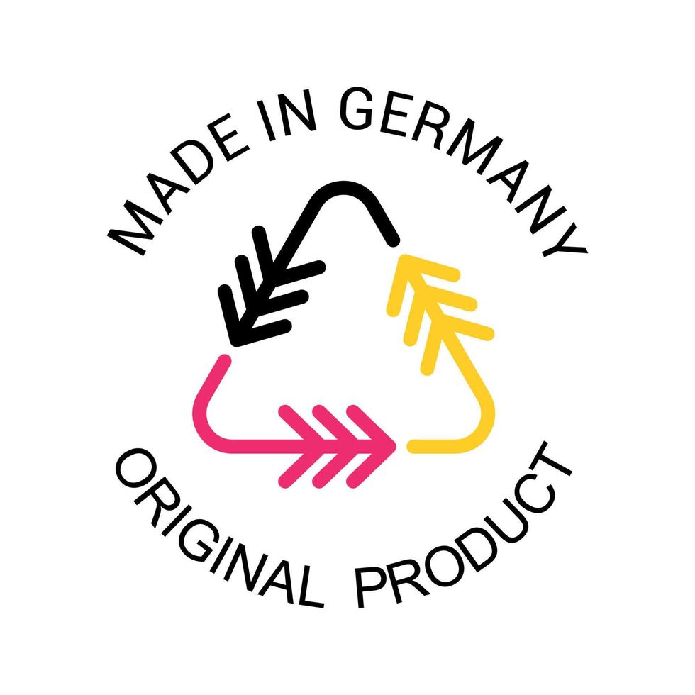 etiket van gemaakt in Duitsland vector