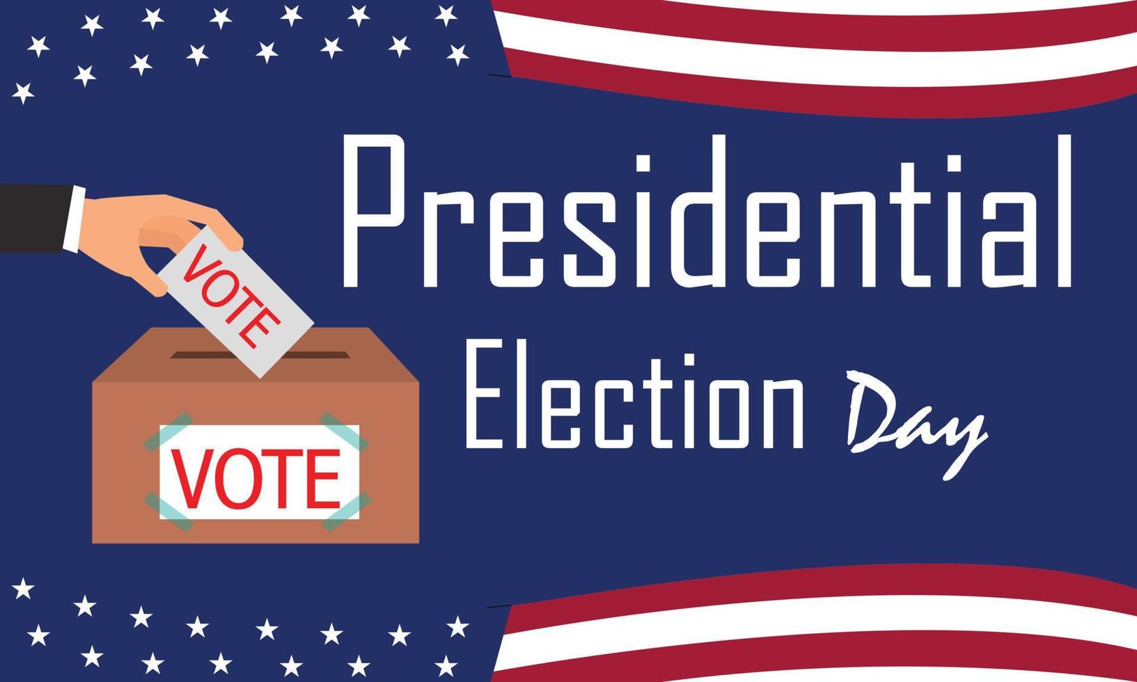 verkiezing dag groet ontwerp compleet met stemming doos, stemmen verkiezing dag vector