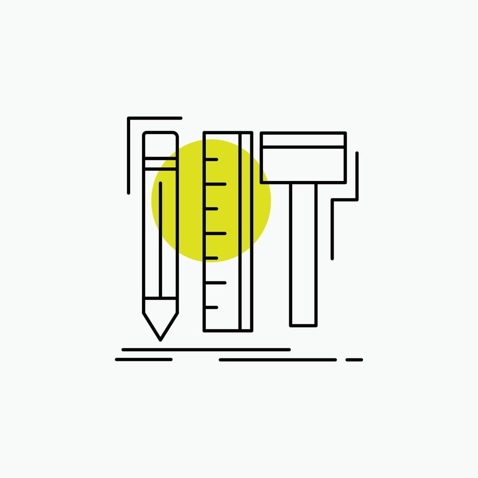 ontwerp. ontwerper. digitaal. hulpmiddelen. potlood lijn icoon vector