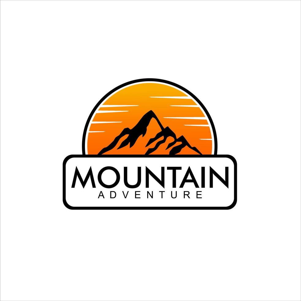illustratie vector van berg avontuur logo