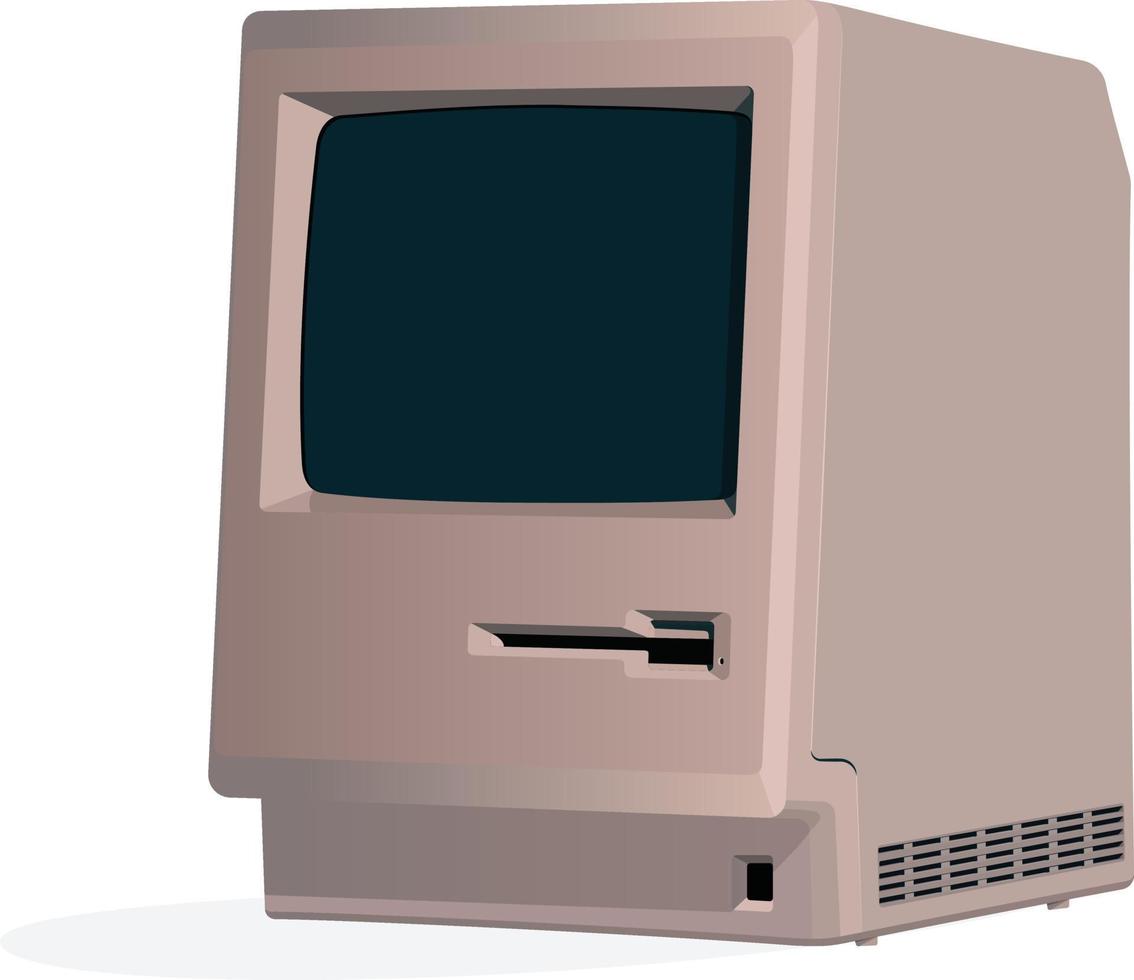 wijnoogst retro thema van elektronica televisie vlak ontwerp icoon logo illustratie. vector