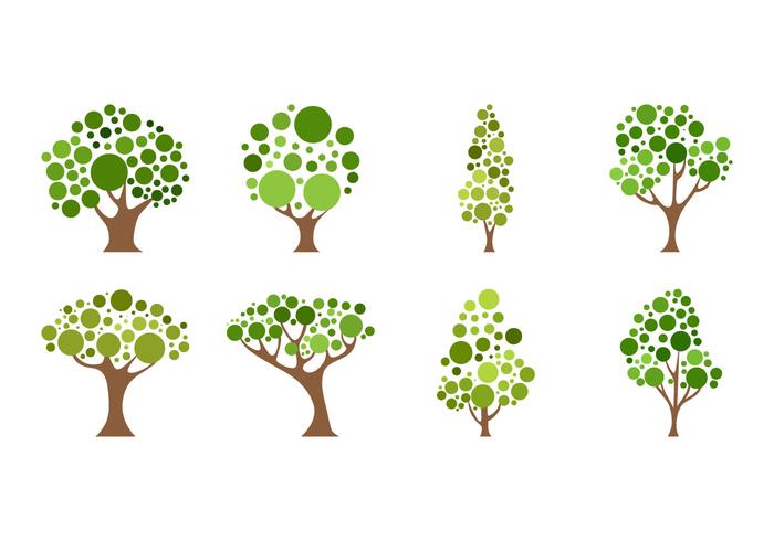 Gratis Cartoon Tree Icon Vector