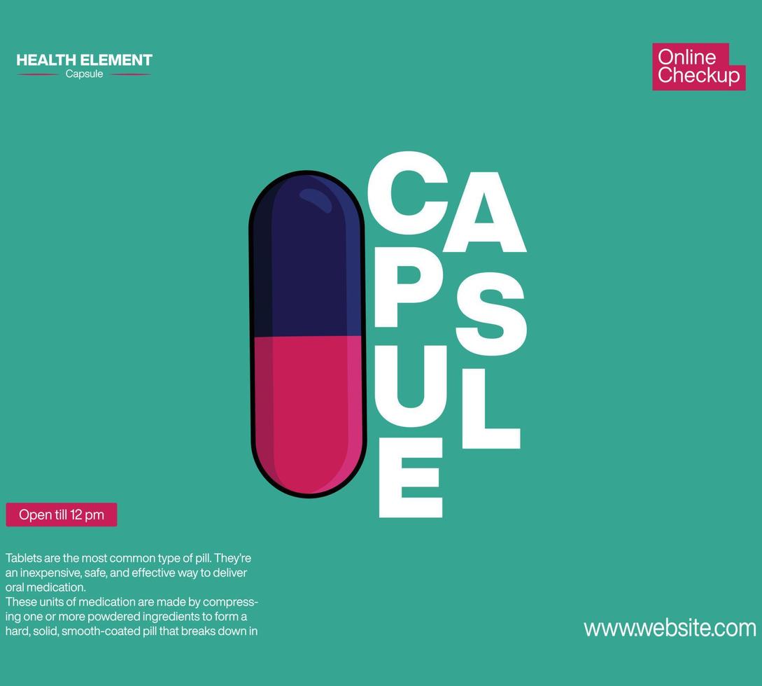kruiden geneeskunde pil capsule logo ontwerp. apotheek logo icoon. snel snel geneeskunde capsule pil ziekenhuis ontwerp. vector