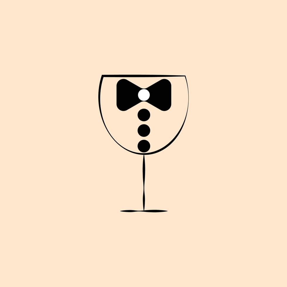 drinken glas stropdas vector illustratie