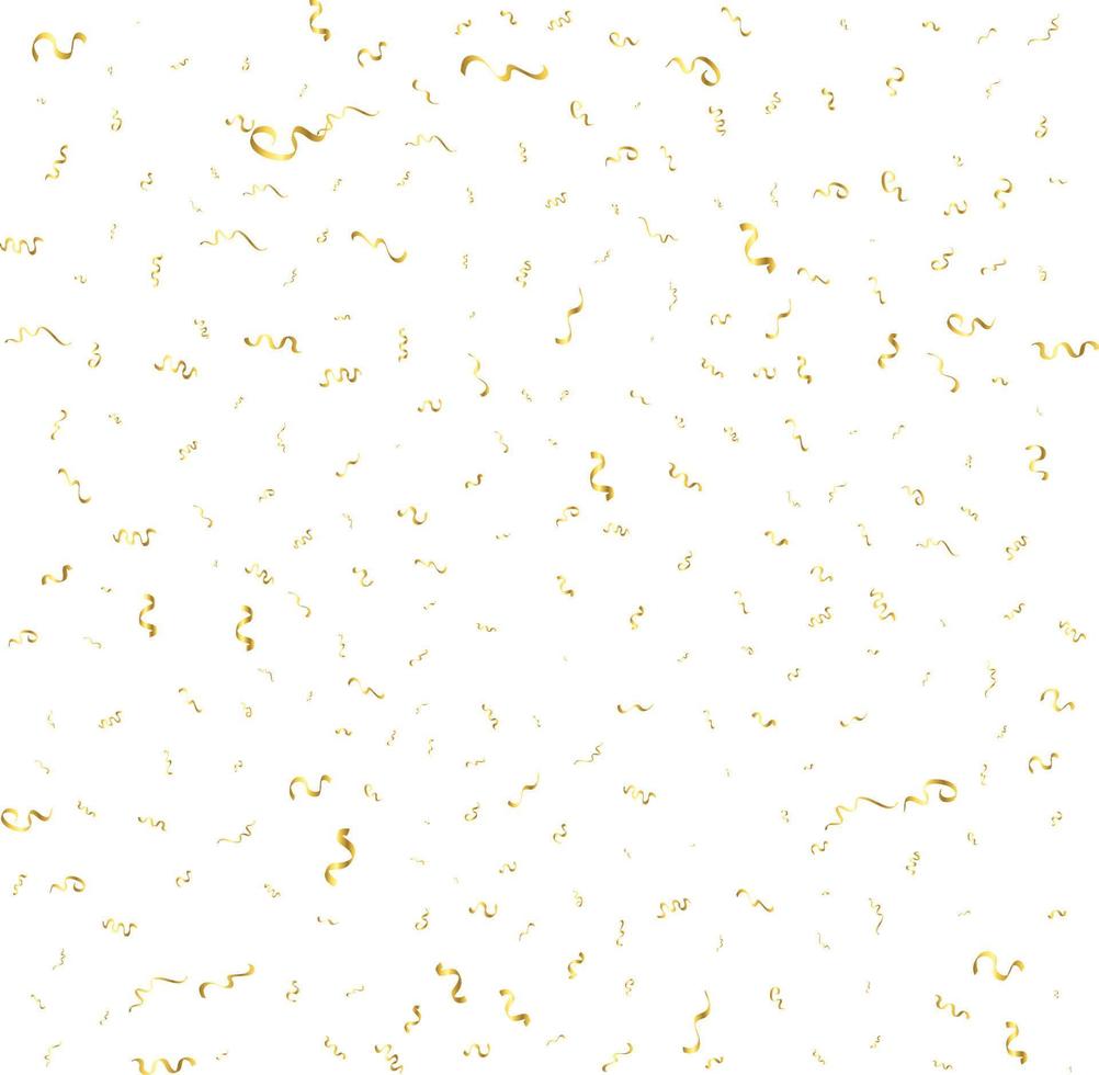 gouden confetti en wimpel lint vallend Aan transparant achtergrond. vector