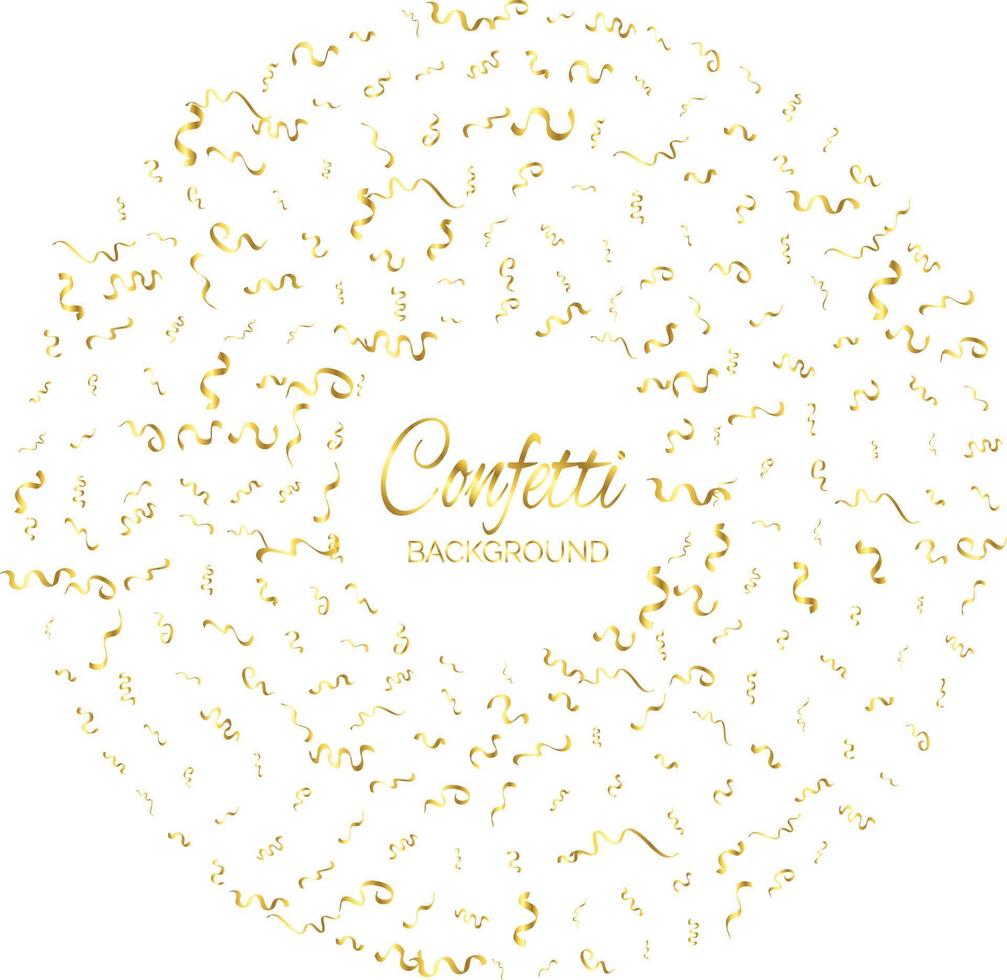 gouden confetti geïsoleerd. feestelijk achtergrond. vector illustratie