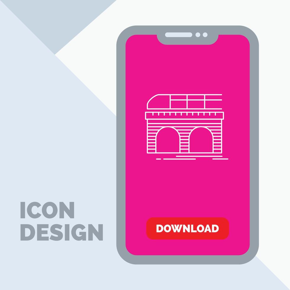 metro. spoorweg. spoorweg. trein. vervoer lijn icoon in mobiel voor downloaden bladzijde vector
