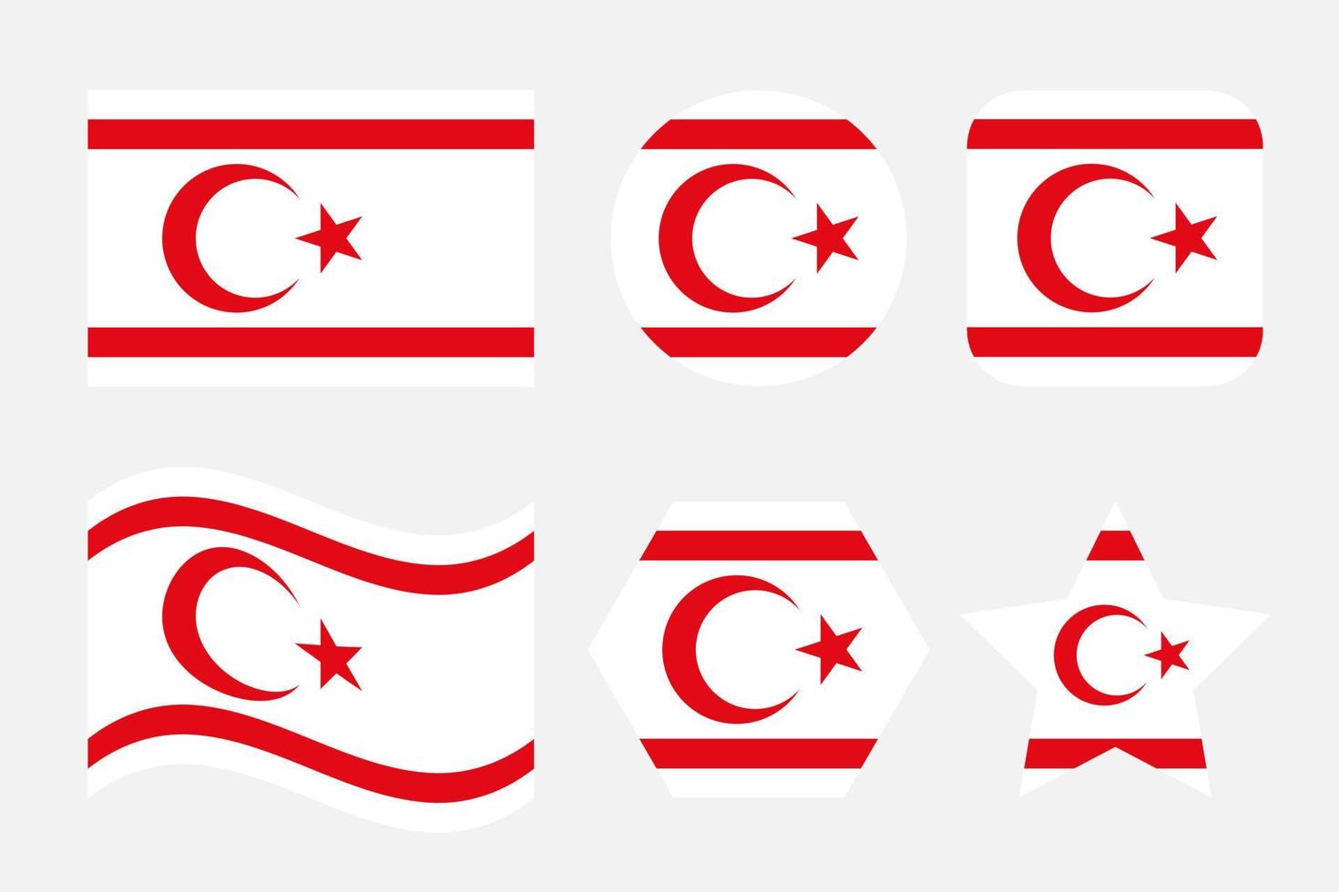 Turks republiek van noordelijk Cyprus vlag gemakkelijk illustratie voor onafhankelijkheid dag of verkiezing vector