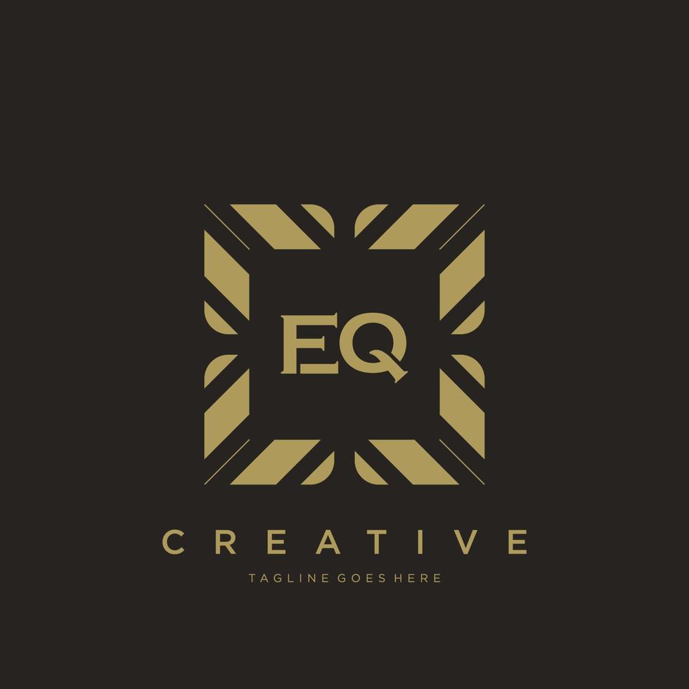 eq eerste brief luxe ornament monogram logo sjabloon vector