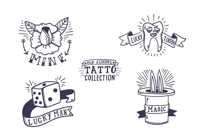 Gratis Old School Tattoo Collection vector