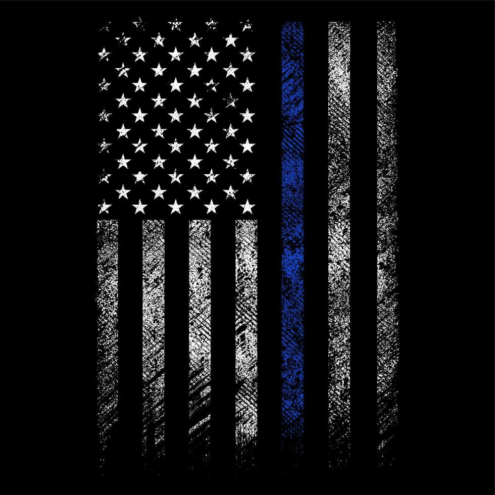 grunge Verenigde Staten van Amerika, politie, brandweerman vlag vector ontwerp.