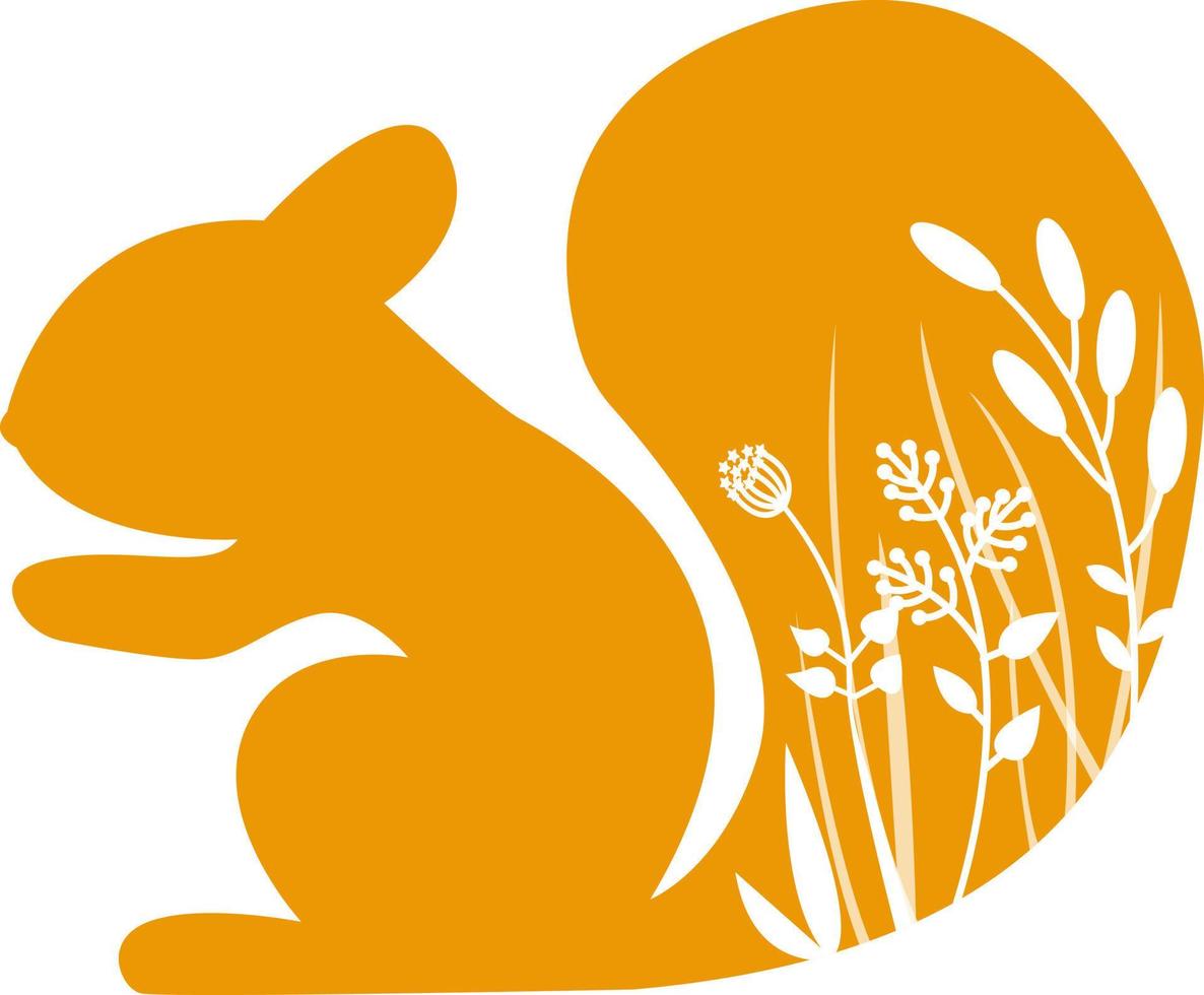 bloemen eekhoorn vector pictogram