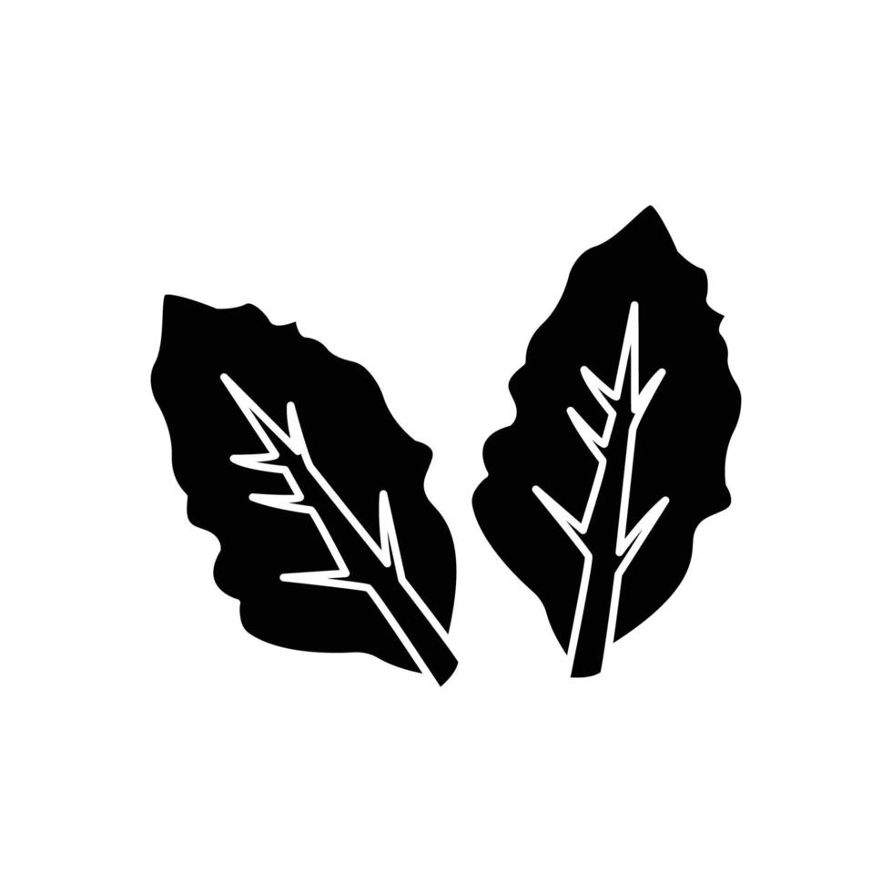 sla blad glyph icoon illustratie. icoon illustratie verwant naar kruiden, Koken specerijen. gemakkelijk vector ontwerp bewerkbaar.